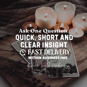 Quick and Short Answer: 3 Card Insight Tarot Reading, Fast Delivery, and Psychic Prediction