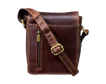Herrentasche aus 100% Leder, vertikale Schultertasche, Herrenumhängetasche, Bürotasche, hergestellt von PRAGATI