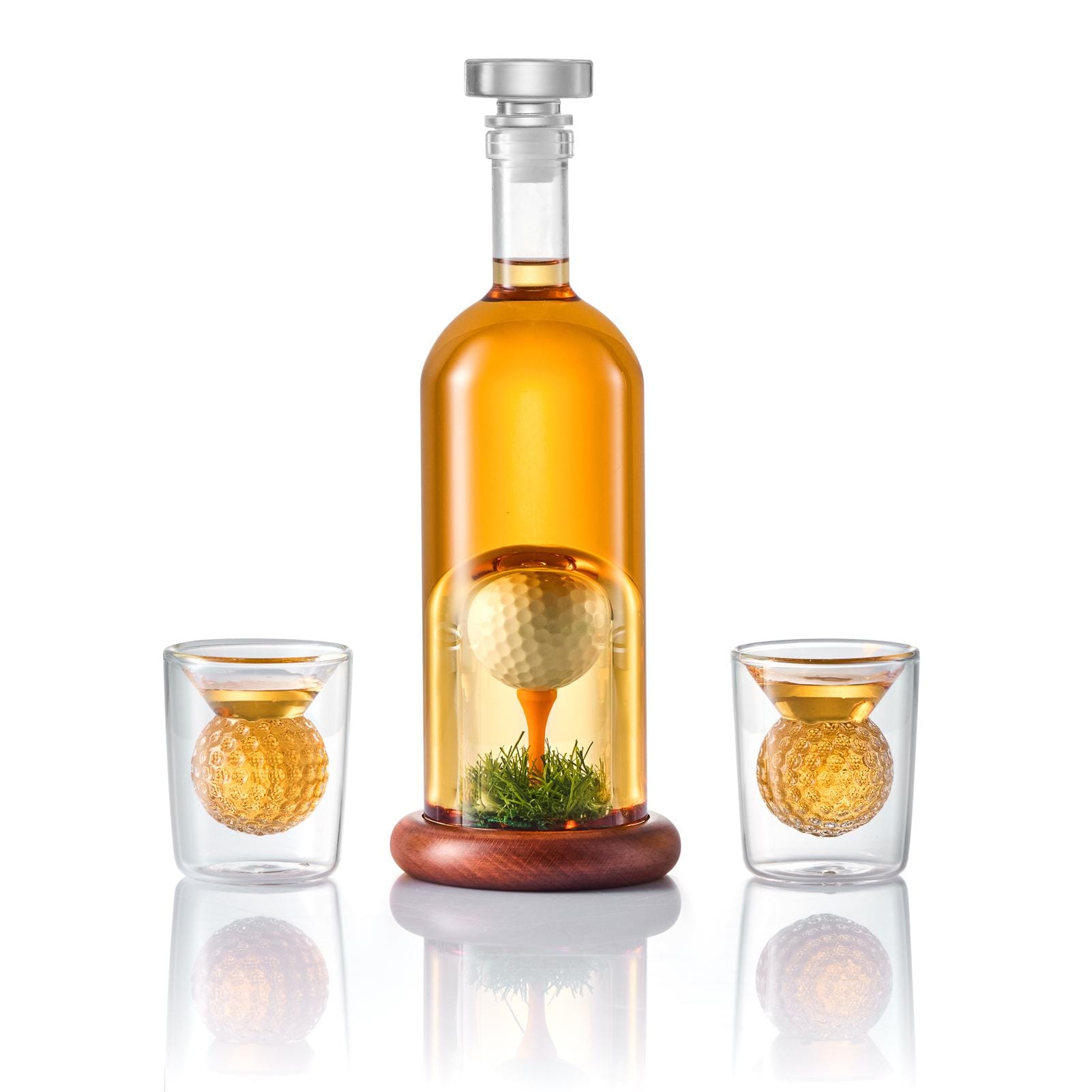 Handmade Golf Whiskey Decanter Set, 3D Golf Ball Design, Bottle