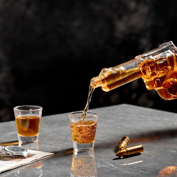 Set di decanter per whisky Kollea Gun, regalo per uomini, papà, festa