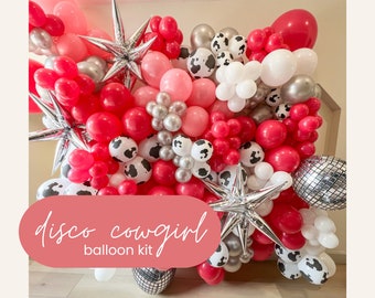 Disco Cowgirl Balloon Wall, Space Cowgirl Birthday Decorations, Balloon Arch Kit, Pink Balloon Garland, Bachelorette Party Decor