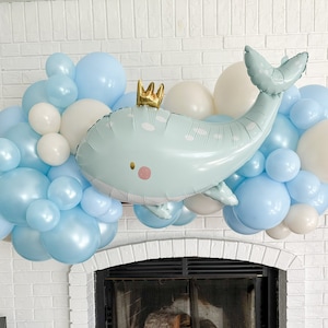 Whale Balloon Arch, Ocean Balloon Garland, Under the Sea Party Decorations, Ocean Balloon Kit
