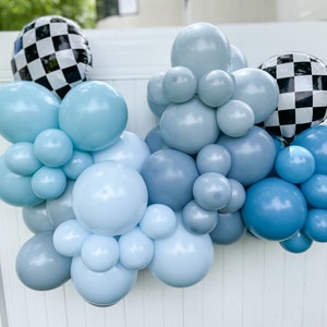 Racing Themed Balloon Arch Kit, Blue Balloon Garland, Custom Balloons, Party Decorations, Fast One Birthday, Race Car Birthday, Two Fast