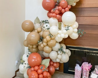 Herbst-Babypartydekorationen, DIY Ballongirlande, Kürbis-Thema-Ballonbogen, rustikale Babyparty