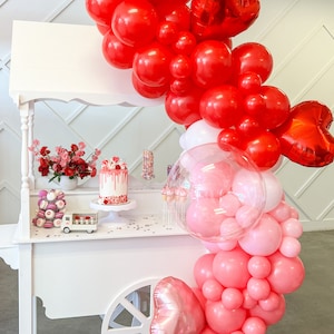 Valentine’s Day Balloon Arch Kit, Heart Balloons, Valentine’s Party Decorations, DIY Balloon Garland