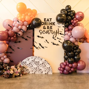 Halloween Balloon Garland Kit, Balloon Arch Backdrop for Party, Spooky One Party Decor, Birthday Party Decorations, Tuftex Balloons