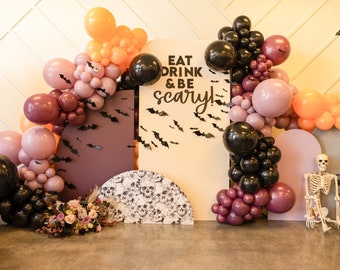 Halloween Ballon Girlande Kit, Ballon Bogen Hintergrund für Party, Spooky One Party Decor, Geburtstag Party Dekorationen, Tuftex Ballons
