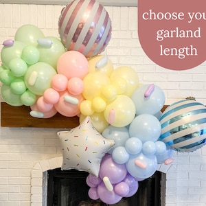 Pastel Balloon Arch Set, Ice Cream Balloon Garland, Ice Cream Balloons