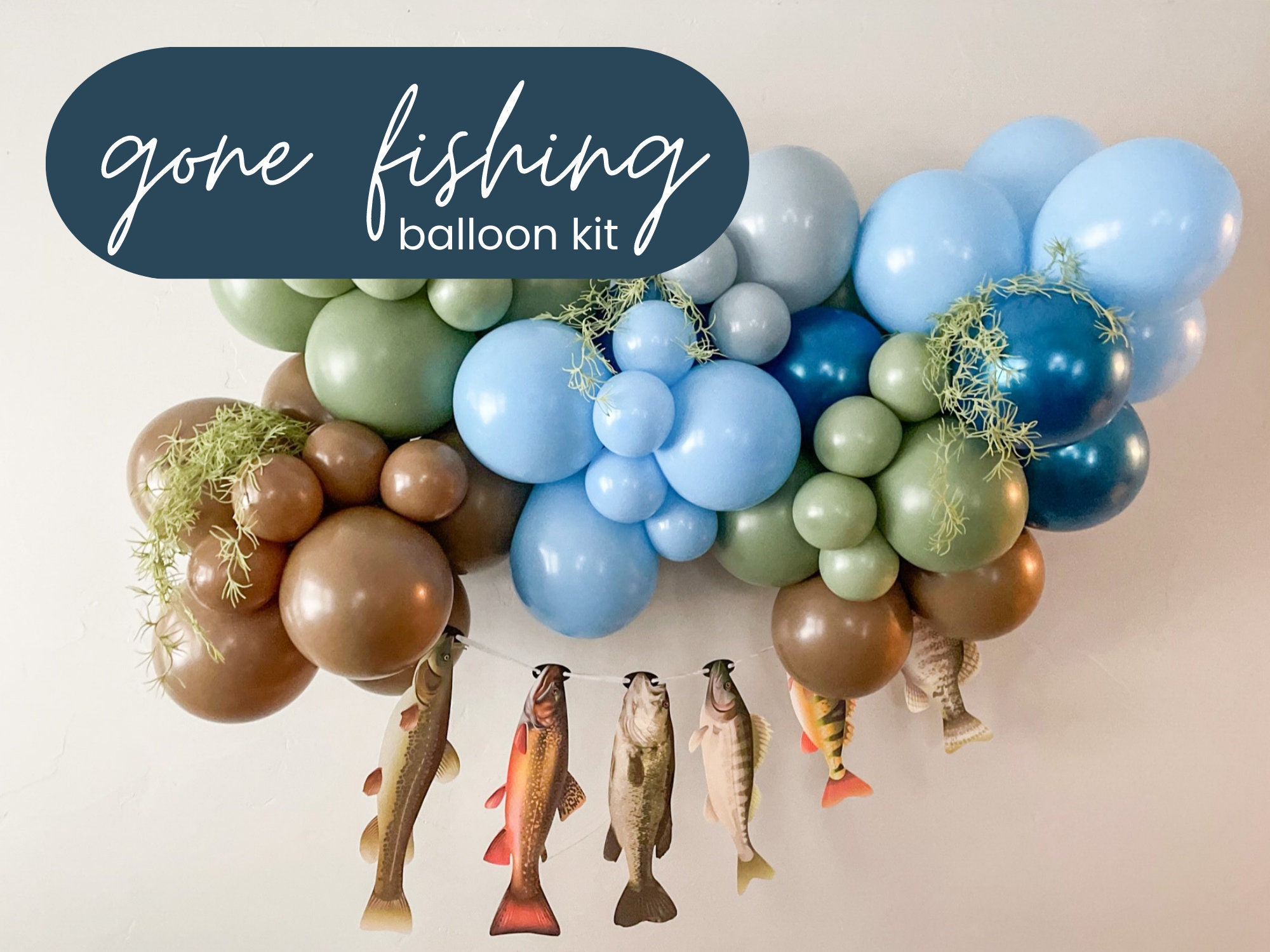 WERNNSAI Gone Fishing Birthday Party Supplies Set - Maroc