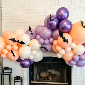 Halloween Balloon Garland, Pastel Spooky Balloon Arch, Party Decorations, 1st Birthday Party, Baby Shower Decor, Two Spooky Balloons