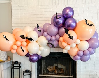 Pastel Halloween Balloon Garland Kit, Spooky Bat Arch