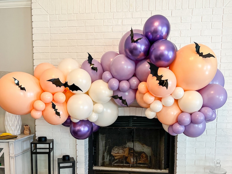 Pastel Halloween Balloon Garland Kit, Spooky Bat Arch bild 1
