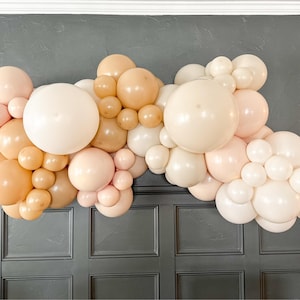 Neutral Balloon Garland, Teddy Bear Baby Shower Balloons, Cutie is on the Way Balloon Arch