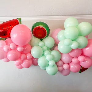 One in a Melon Birthday Party, Sweet One Balloon Arch, Sweet to be One Party Decorations, Watermelon Balloon Garland Kit, Birthday Backdrop