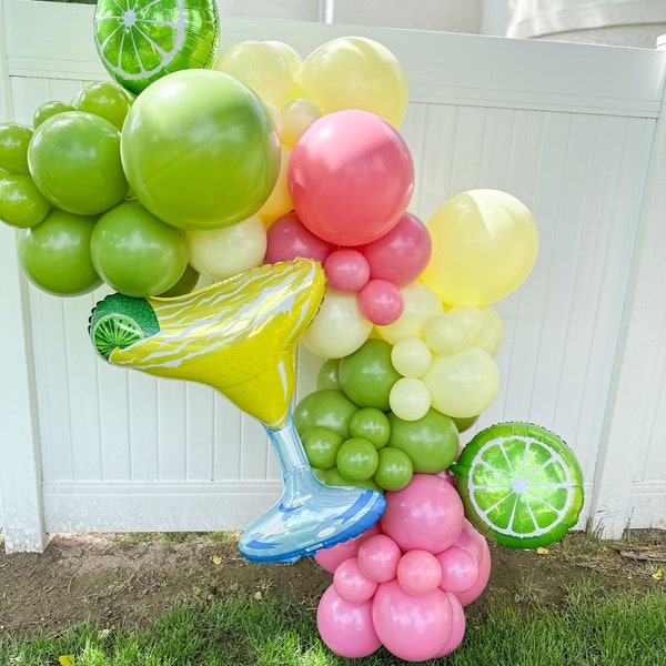 Margs and Matrimony Bachelorette Balloon Arch Kit, Margarita and Lime Balloons, Party Decorations, Cinco de Mayo, Margarita Theme