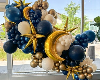 Outer Space Theme Party Decor, Space Balloons, To the Moon and Back Balloon Arch Kit, Astronaut Balloon Garland, Galaxy Party