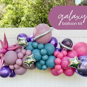 Two the Moon Balloon Garland, Girl Outer Space Birthday Party Decorations, Balloon Arch Kit