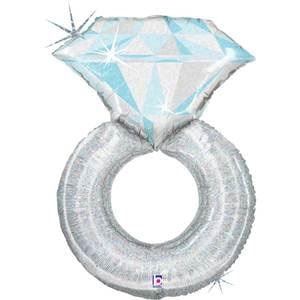 Jumbo Diamond Ring Balloon, Bachelorette Decorations, Wedding Ring Balloon, Engagement Party Decor, Bridal Shower Balloons