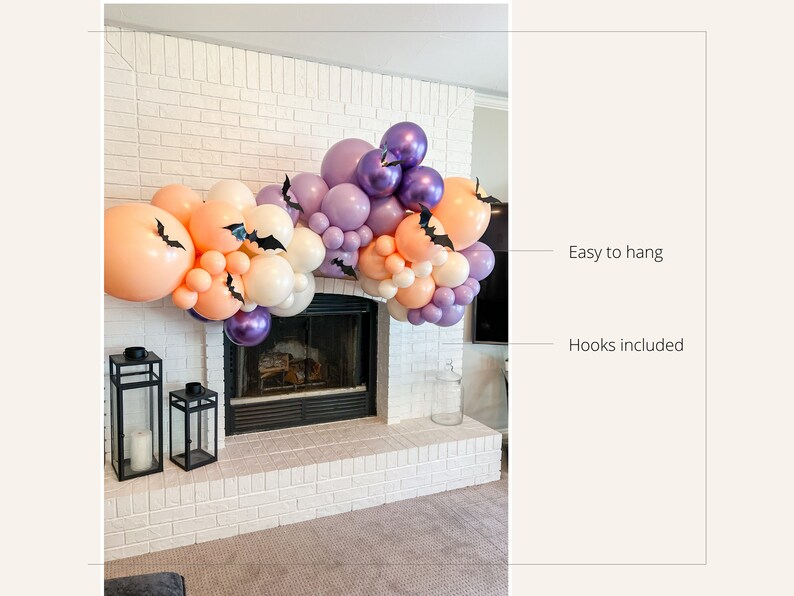 Pastel Halloween Balloon Garland Kit, Spooky Bat Arch bild 5
