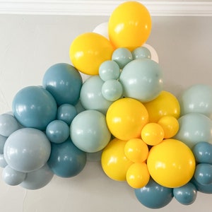 Construction Birthday Balloon Banner, Pastel Construction Balloon Arch, Party Decorations, Balloon Garland