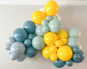 Construction Birthday Balloon Banner, Pastel Construction Balloon Arch, Party Decorations, Balloon Garland