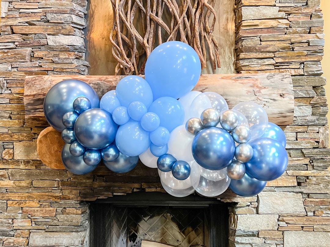 Blue Balloon Arch, Baby Shower Boy Balloon Garland, Gender Reveal