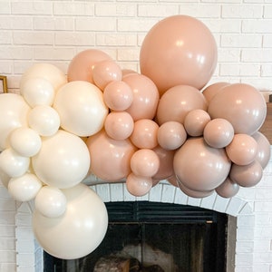 Boho Balloon Arch, Matte Beige Balloon Garland, Baby Shower Decorations, Neutral Balloon Garland, Gender Neutral Decor