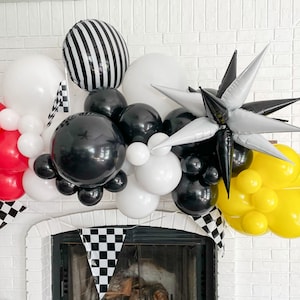 Car Theme Birthday Decorations, Race Car Balloon Arch, Birthday Party Decorations, Race Car Birthday Decor