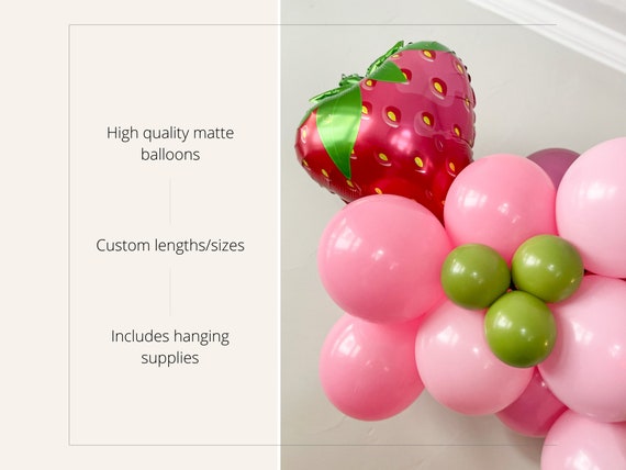thumbnail image 2 of 31pc Strawberry Balloon Garland Set – Sweet One Birthday Decor, Berry 1st Birthday UK 2 of 3
