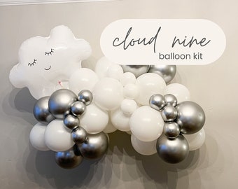On Cloud 9 Balloon Garland, Clouds Balloon Arch, Bridal Shower Balloons, Bachelorette Party Decorations