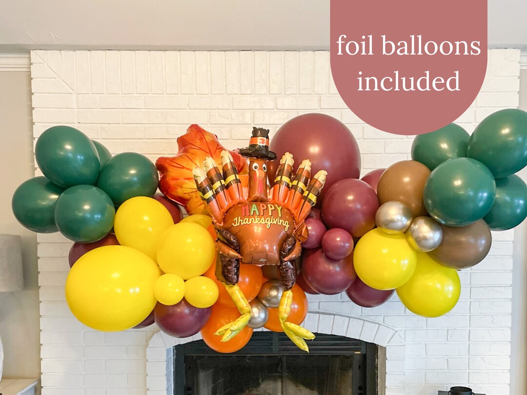 Thanksgiving Balloon Garland, Fall Balloon Garland Party Decor