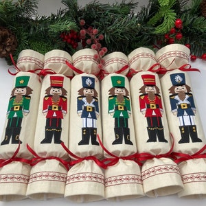 Reusable Fabric Christmas Crackers: Nutcracker Design, Eco-Friendly