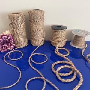 Hessian / Jute Twine Strings and Plait Trim in assorted widths, Rustic Crafting, Price per Metre