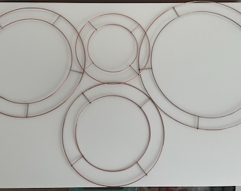Flat Wire Wreath Rings 8, 10, 12 or 14 inch widths for Christmas Wreaths
