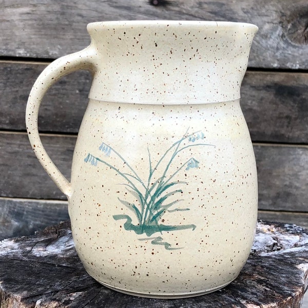 Handmade ceramic pitcher, 64oz., hand thrown pottery, stoneware pitcher, lemonade pitcher, iced tea pitcher, functional pottery