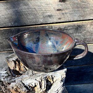 Handmade ceramic batter bowl, hand thrown stoneware bowl, pottery serving bowl