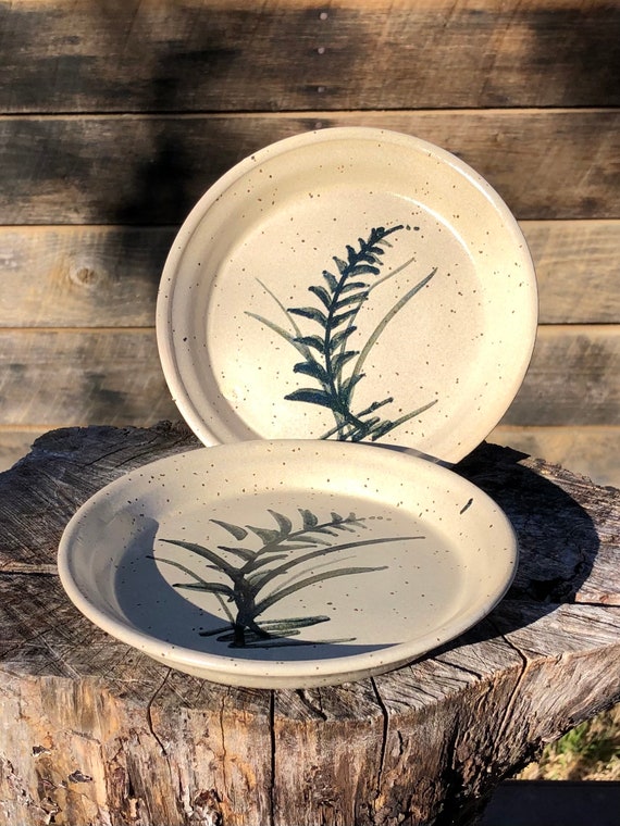Hand Thrown Ceramic Dessert Plates Set of 2 6 1 2 Stoneware Plates Functional Pottery Etsy