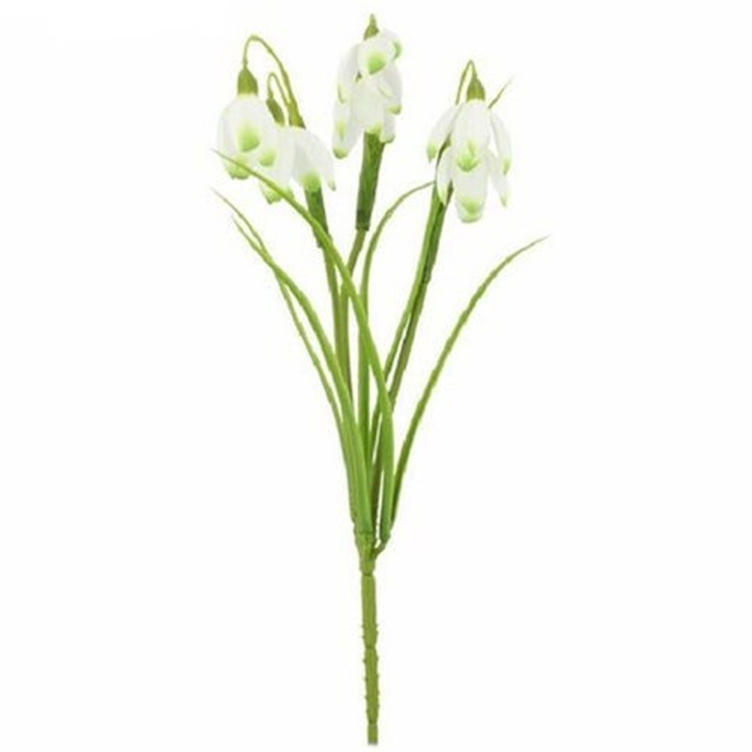 Artificial Snowdrop Spray 3 Stems With 6 Heads 30cm Long Etsy UK