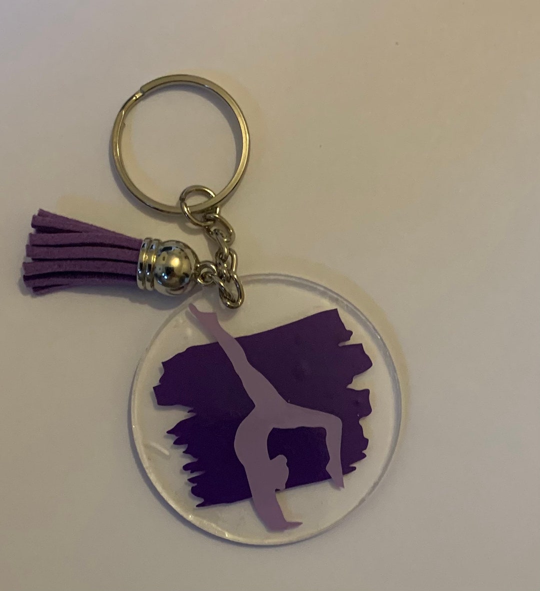 Gymnastics Keyring Keychain Gift Idea Any Colour Etsy