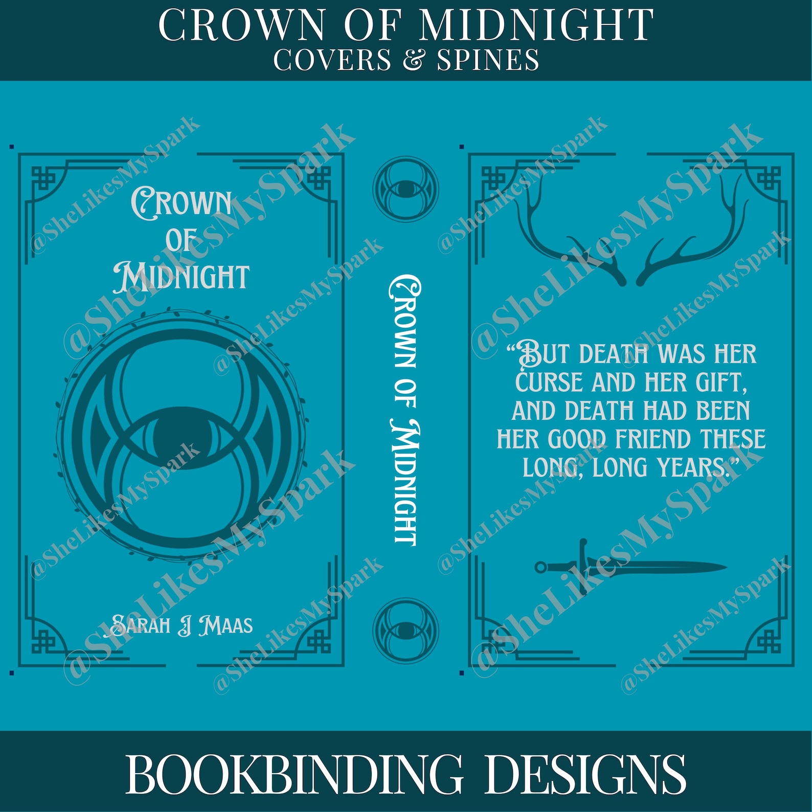 Htv Journal Covers Throne of Glass Tandem Covers Bookbinding Cover Designs PNG Files ...