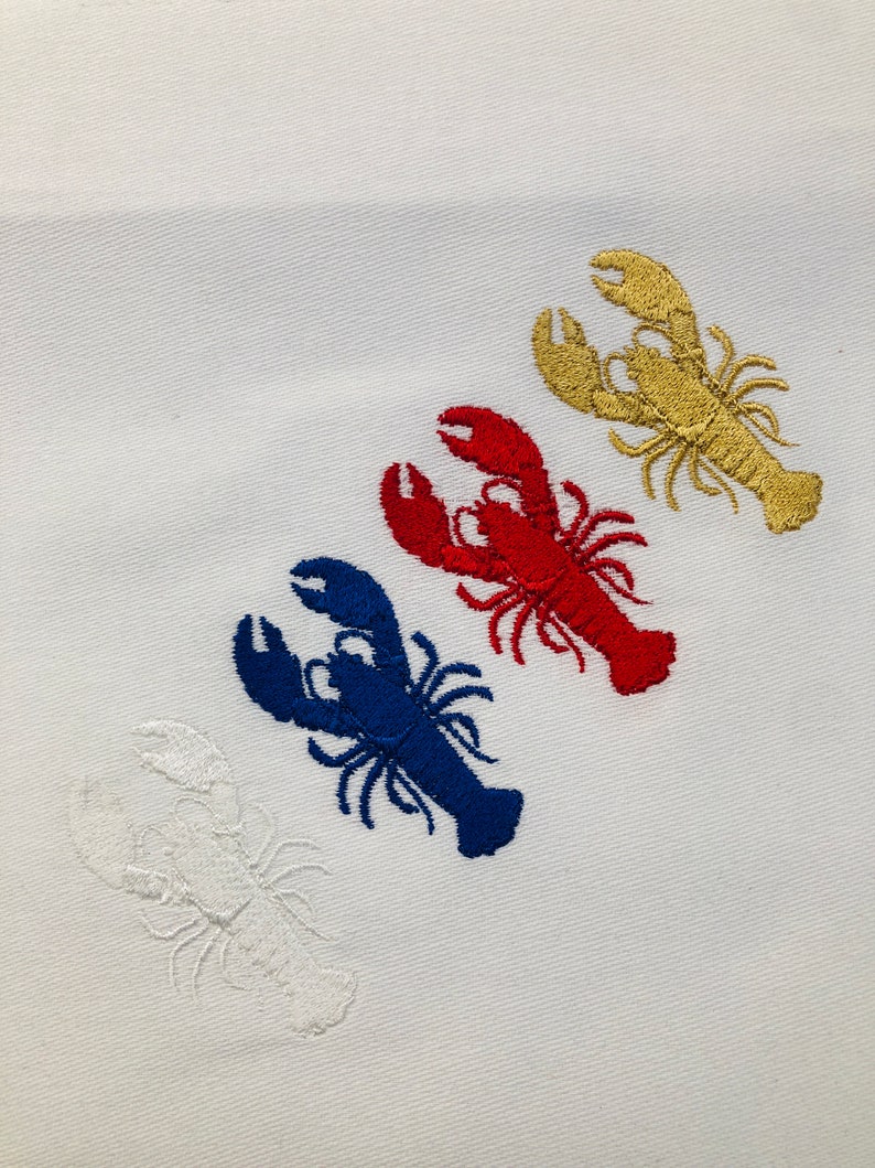 Lobster Napkin Nautical embroidered Table Decor Seafood Lovers Beach-themed Parties Summer Gatherings Lobster Maritime Charm . image 8