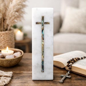 White Marble Cabinet Pulls with Abalone Inlay Luxury Drawer Handles for Kitchen Wardrobe