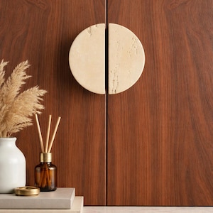 Travertin halve maan lade trekt handgrepen natuursteen