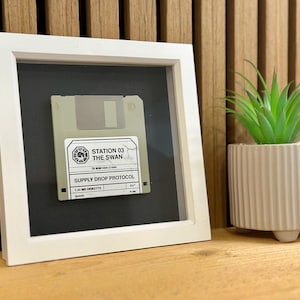 Dharma Initiative 'Swan Station' Framed Floppy Art | LOST | TV Prop