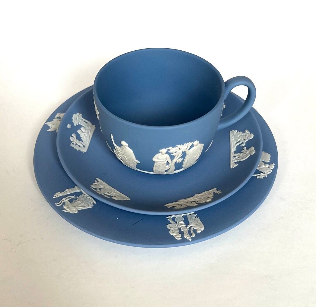 Wedgwood Jasperware Teacup Set TRIO Etsy