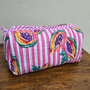 Cotton pouch, zip pouch, modern pouch, big cosmetic bag, Giant pouch, big diaper pouch, weekend bag, Large toiletry bag, Extra Large pouch