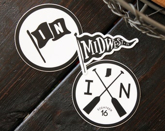 IN Midwest Sticker Pack -- Sticker 3 Pack | Stickers