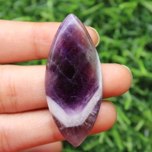 Natural Amethyst Lace Cabochon,Natural Amethyst Chevron lace agate, Amethyst loose stone used for Jewelry Making 46×20MM