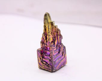 ビスマス結晶 ビスマス（Bi）金属結晶 虹色に輝く金属鉱物標本