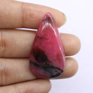 AAA+ Russian Rhodonite Cabochon, Russian Rhodonite Gemstone, Russian Rhodonite Loose Stone, For Wire Wrapping and jewellery Making 34×19MM